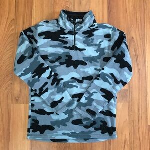 The Children’s Place Boys Microfleece Camo Half Zip Pullover Size L (10/…